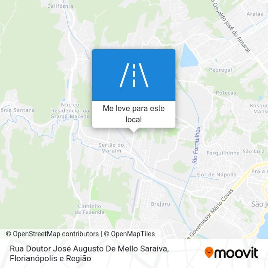 Rua Doutor José Augusto De Mello Saraiva mapa