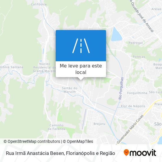 Rua Irmã Anastácia Besen mapa