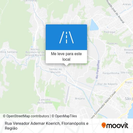 Rua Vereador Ademar Koerich mapa