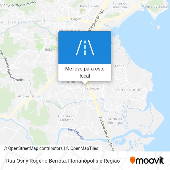 Rua Osny Rogério Berreta mapa