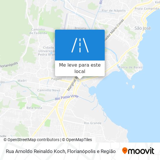 Rua Arnoldo Reinaldo Koch mapa