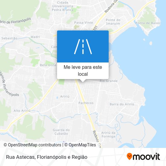 Rua Astecas mapa