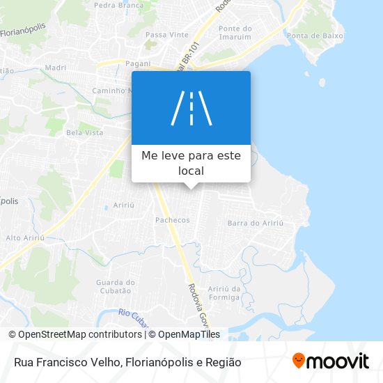 Rua Francisco Velho mapa