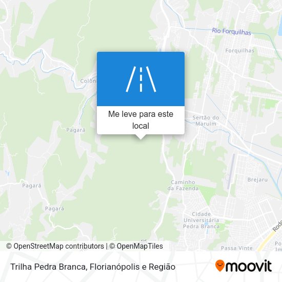 Trilha Pedra Branca mapa