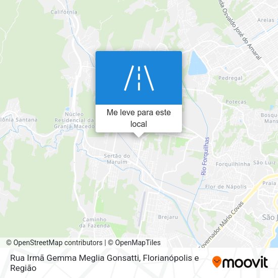 Rua Irmã Gemma Meglia Gonsatti mapa