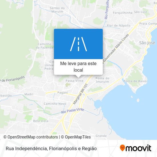 Rua Independência mapa