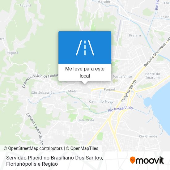 Servidão Placidino Brasiliano Dos Santos mapa