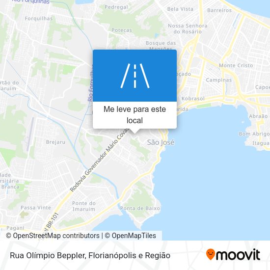Rua Olímpio Beppler mapa