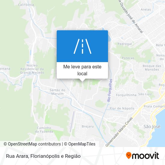 Rua Arara mapa