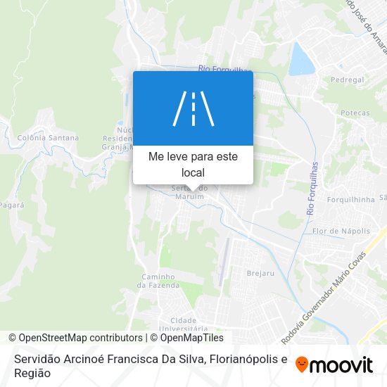 Servidão Arcinoé Francisca Da Silva mapa