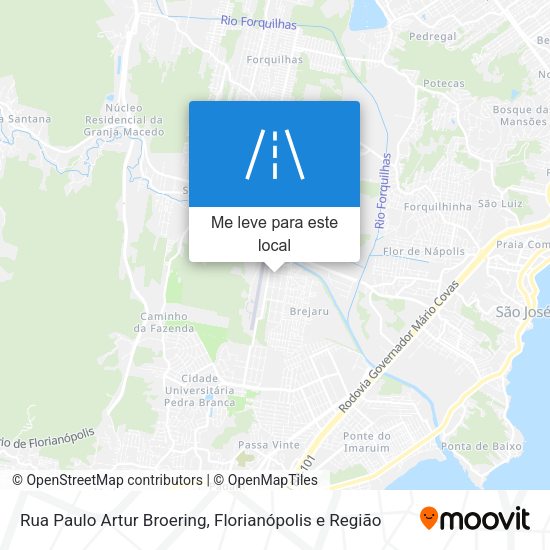 Rua Paulo Artur Broering mapa