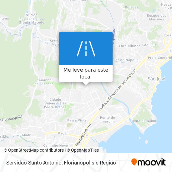 Servidão Santo Antônio mapa