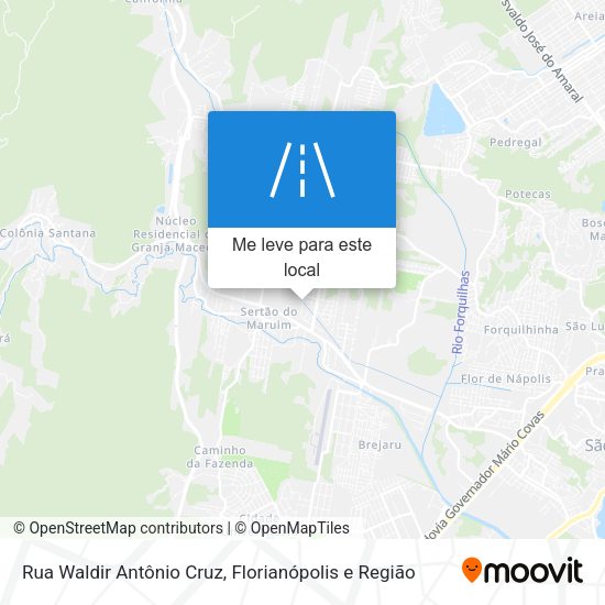 Rua Waldir Antônio Cruz mapa