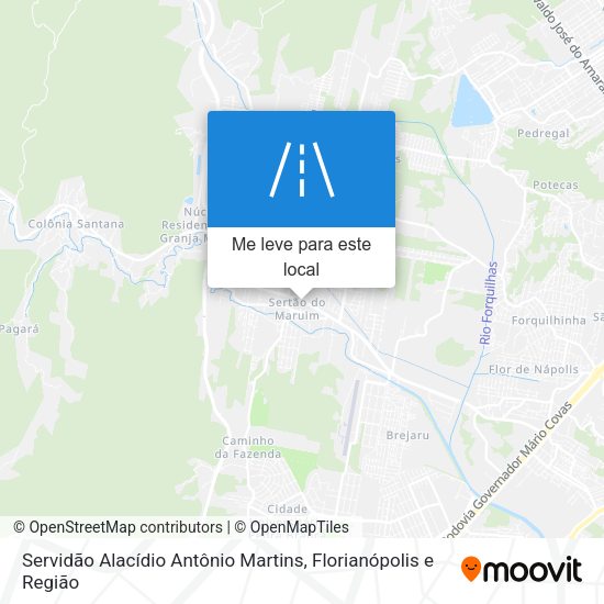 Servidão Alacídio Antônio Martins mapa