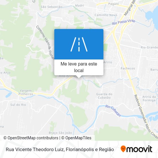 Rua Vicente Theodoro Luiz mapa