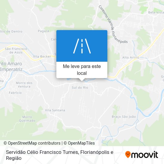Servidão Célio Francisco Turnes mapa