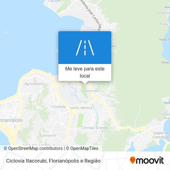Ciclovia Itacorubi mapa