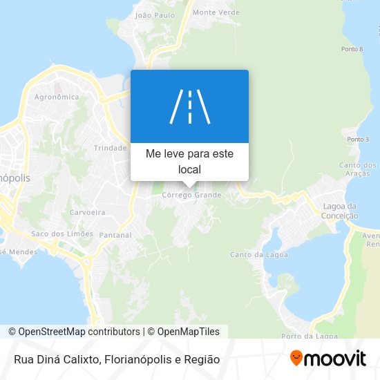 Rua Diná Calixto mapa