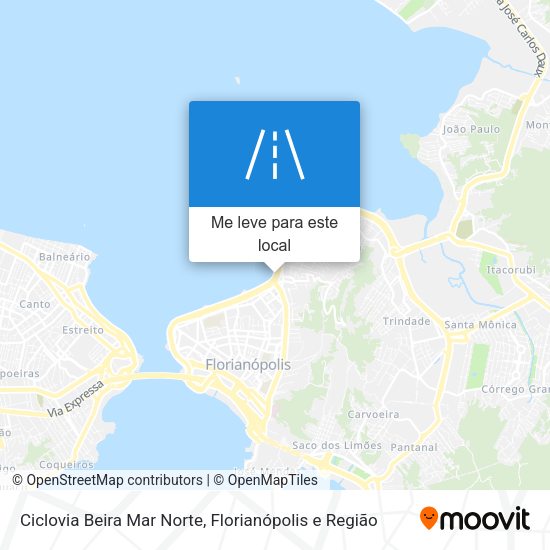 Ciclovia Beira Mar Norte mapa
