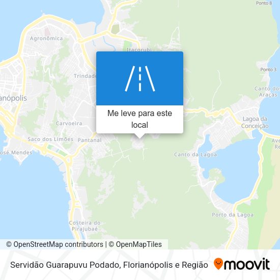 Servidão Guarapuvu Podado mapa