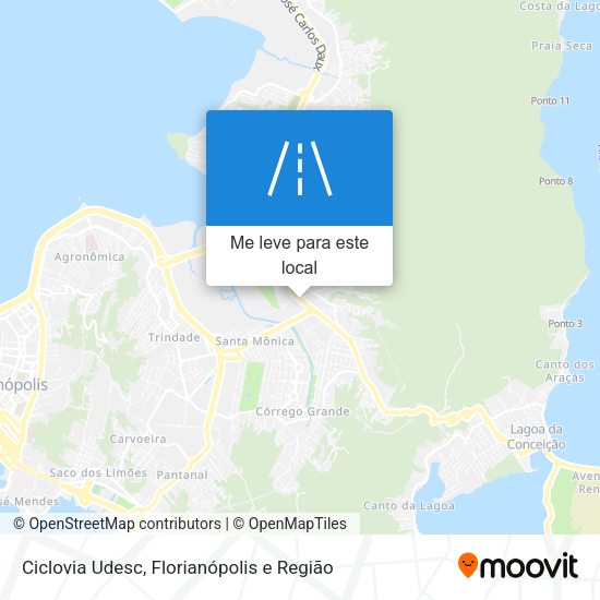 Ciclovia Udesc mapa