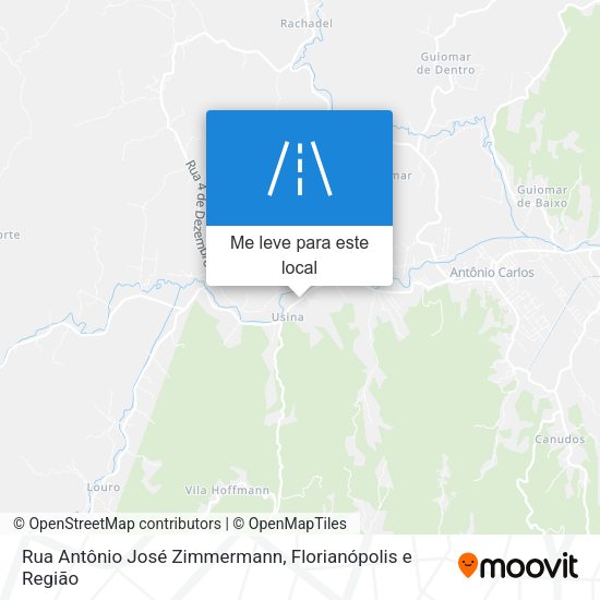 Rua Antônio José Zimmermann mapa