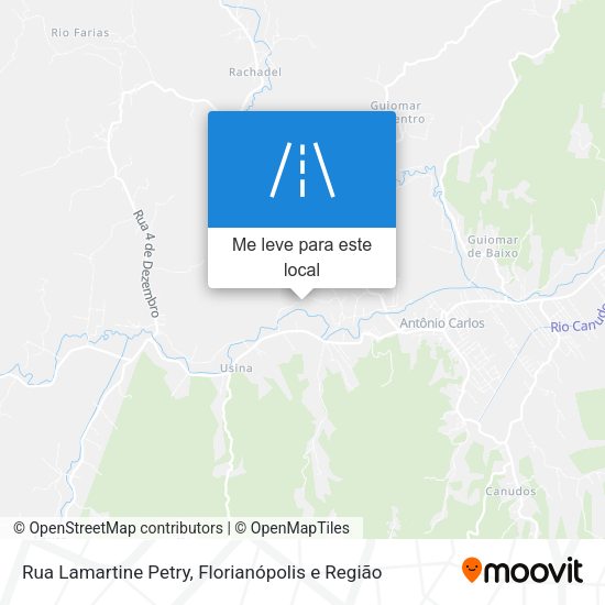 Rua Lamartine Petry mapa