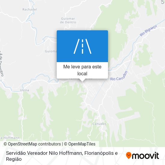 Servidão Vereador Nilo Hoffmann mapa