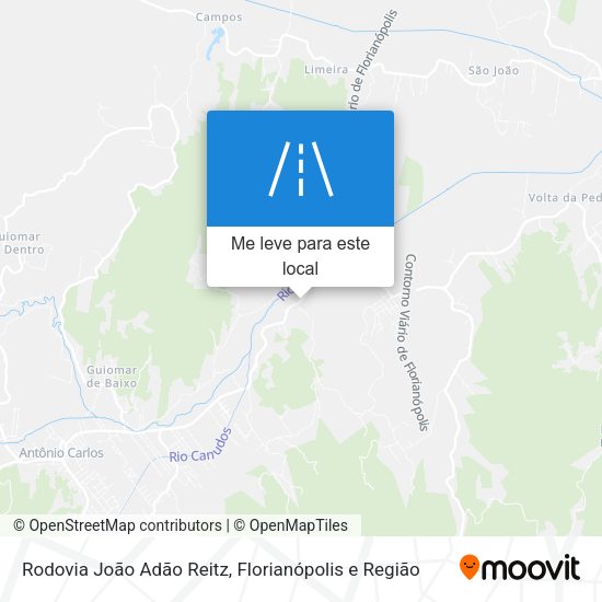 Rodovia João Adão Reitz mapa