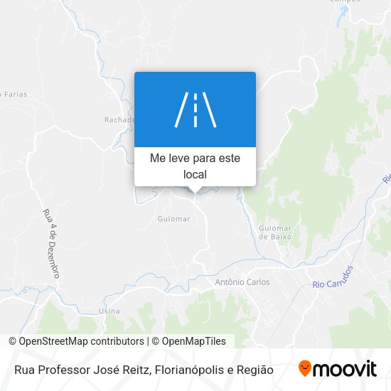 Rua Professor José Reitz mapa