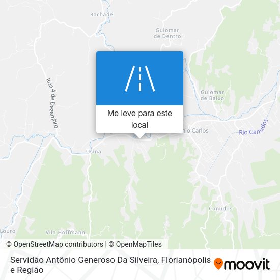 Servidão Antônio Generoso Da Silveira mapa