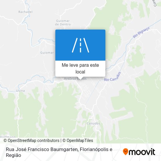 Rua José Francisco Baumgarten mapa