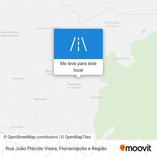 Rua João Plácido Vieira mapa