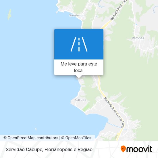 Servidão Cacupé mapa