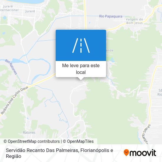 Servidão Recanto Das Palmeiras mapa