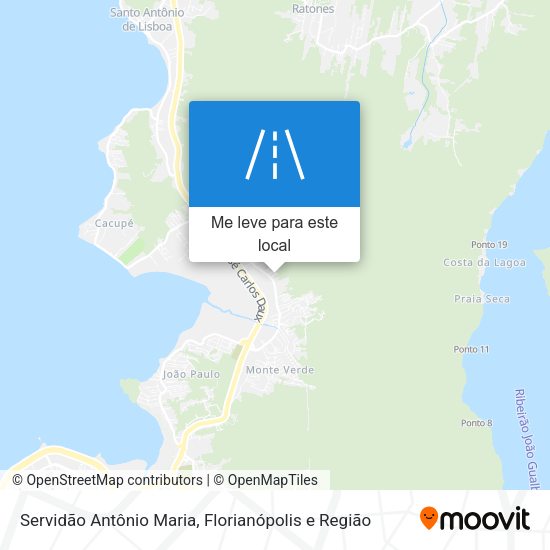 Servidão Antônio Maria mapa