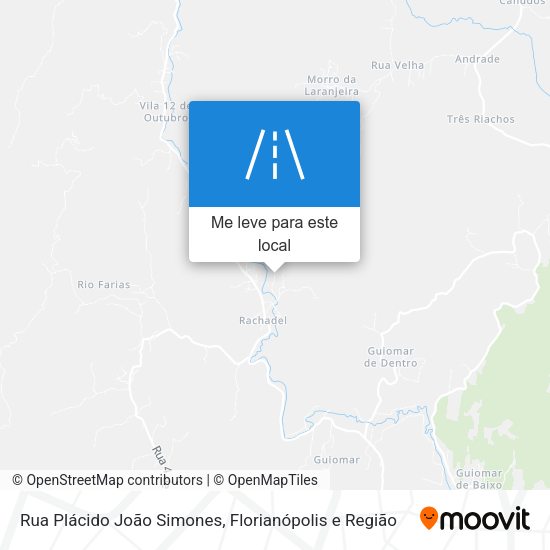 Rua Plácido João Simones mapa