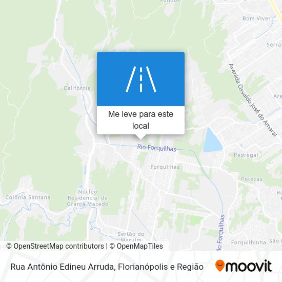 Rua Antônio Edineu Arruda mapa