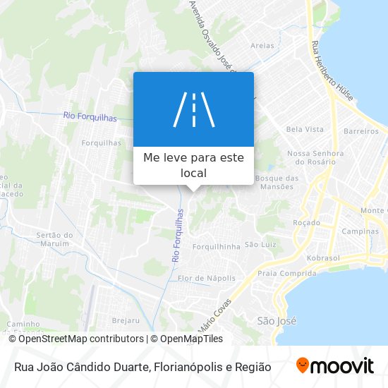 Rua João Cândido Duarte mapa