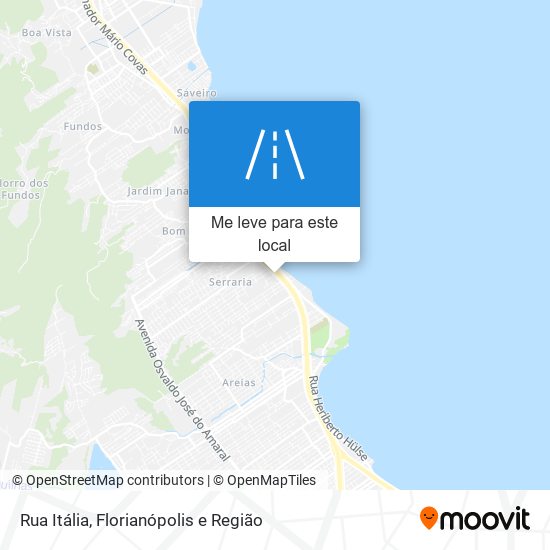 Rua Itália mapa