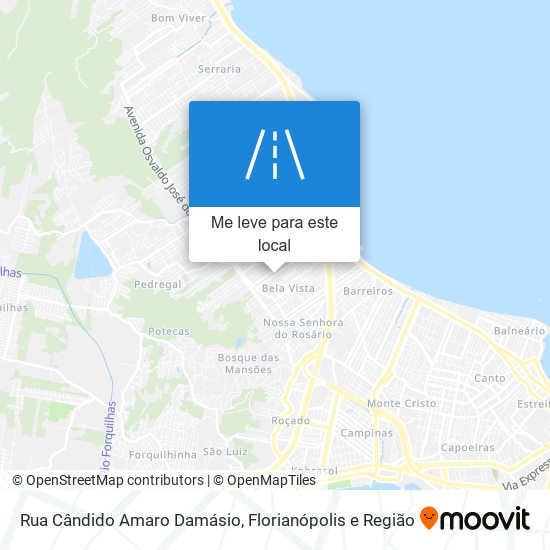 Rua Cândido Amaro Damásio mapa