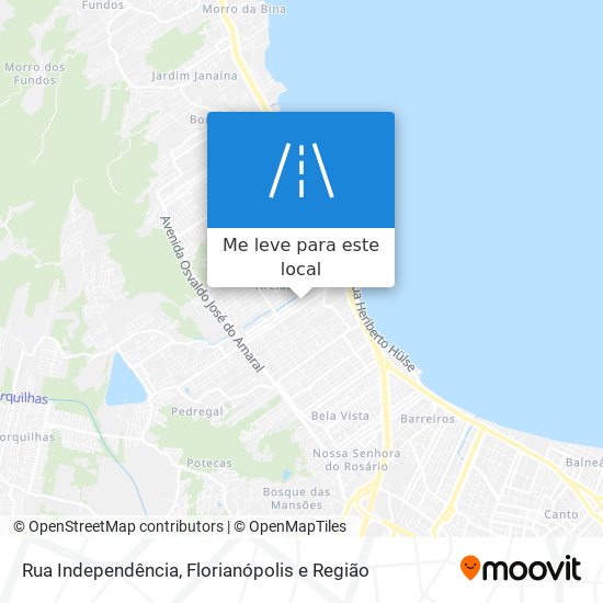 Rua Independência mapa