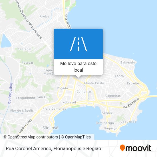 Rua Coronel Américo mapa