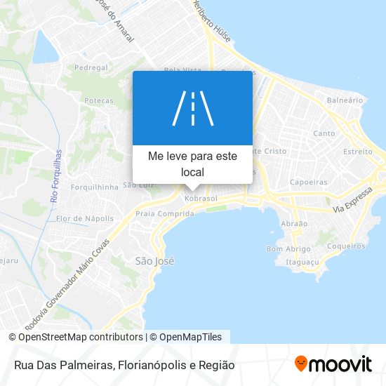 Rua Das Palmeiras mapa