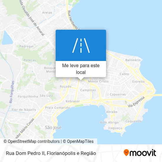 Rua Dom Pedro II mapa