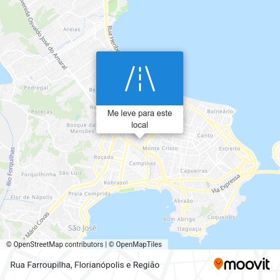Rua Farroupilha mapa