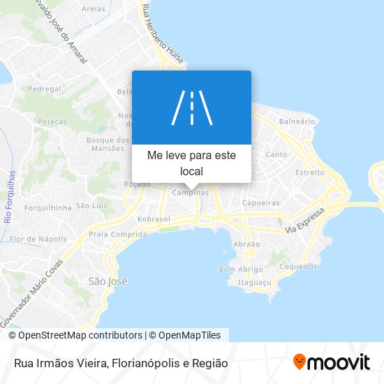 Rua Irmãos Vieira mapa