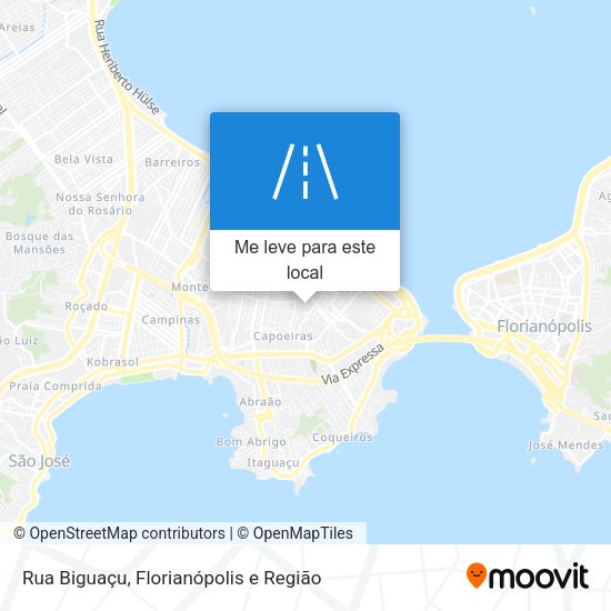 Rua Biguaçu mapa