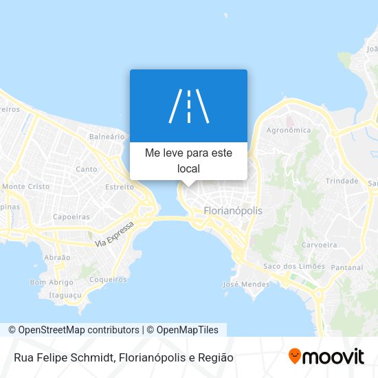 Rua Felipe Schmidt mapa