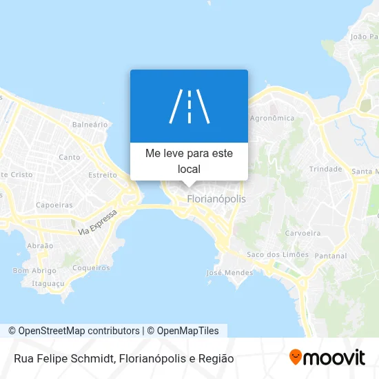 Rua Felipe Schmidt mapa